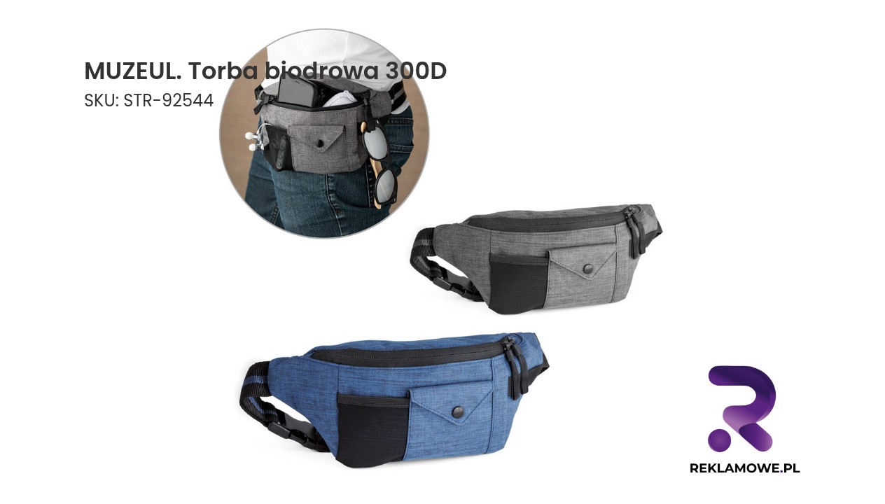 Torba biodrowa MUZEUL wykonana z materiału 300D