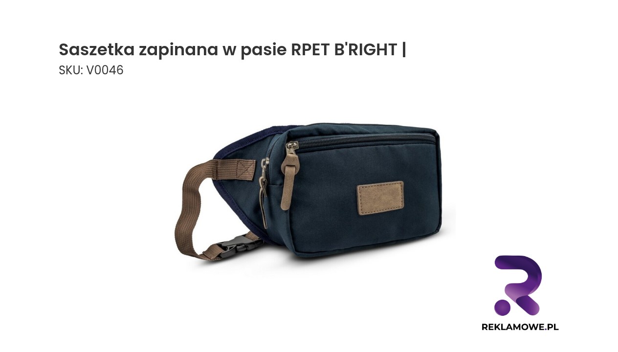 Saszetka zapinana w pasie wykonana z RPET