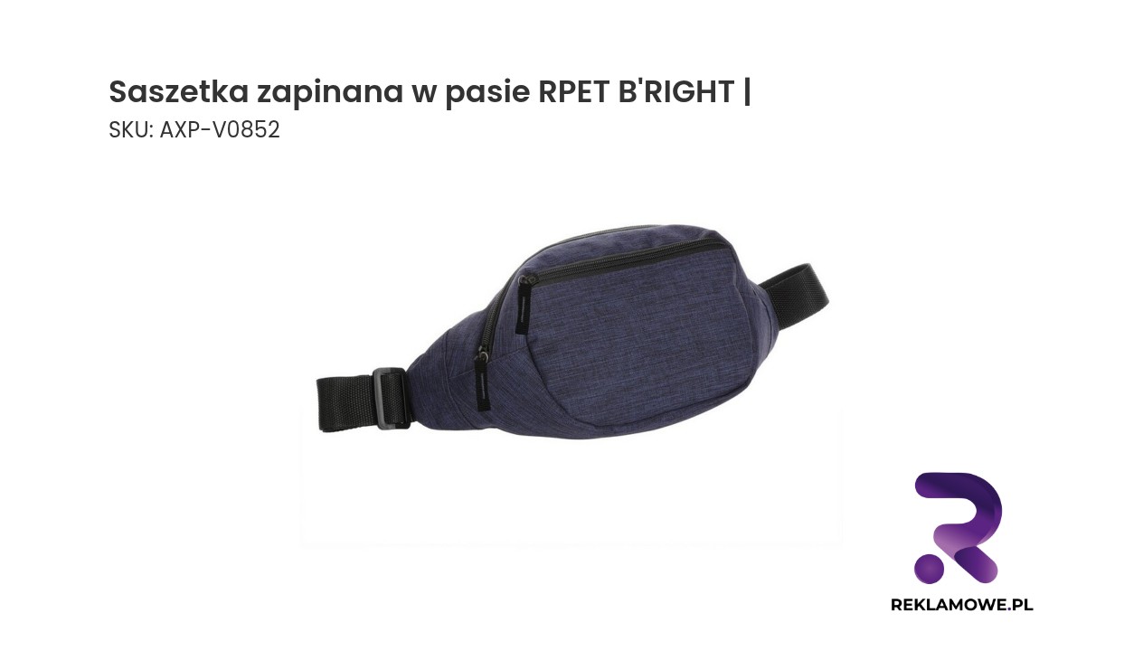 Saszetka zapinana w pasie wykonana z RPET