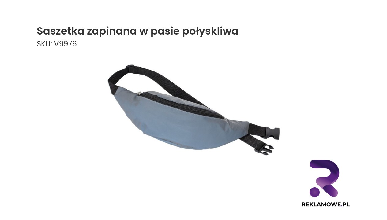 Saszetka zapinana w pasie połyskliwa