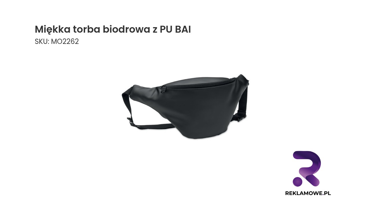 Miękka torba biodrowa wykonana z poliuretanu marki BAI
