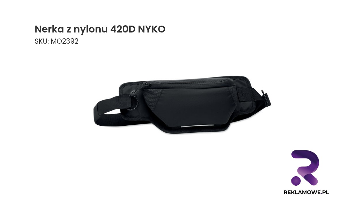 Nerka z nylonu 420D NYKO Nerka wykonana z trwałego nylonu 420D NYKO