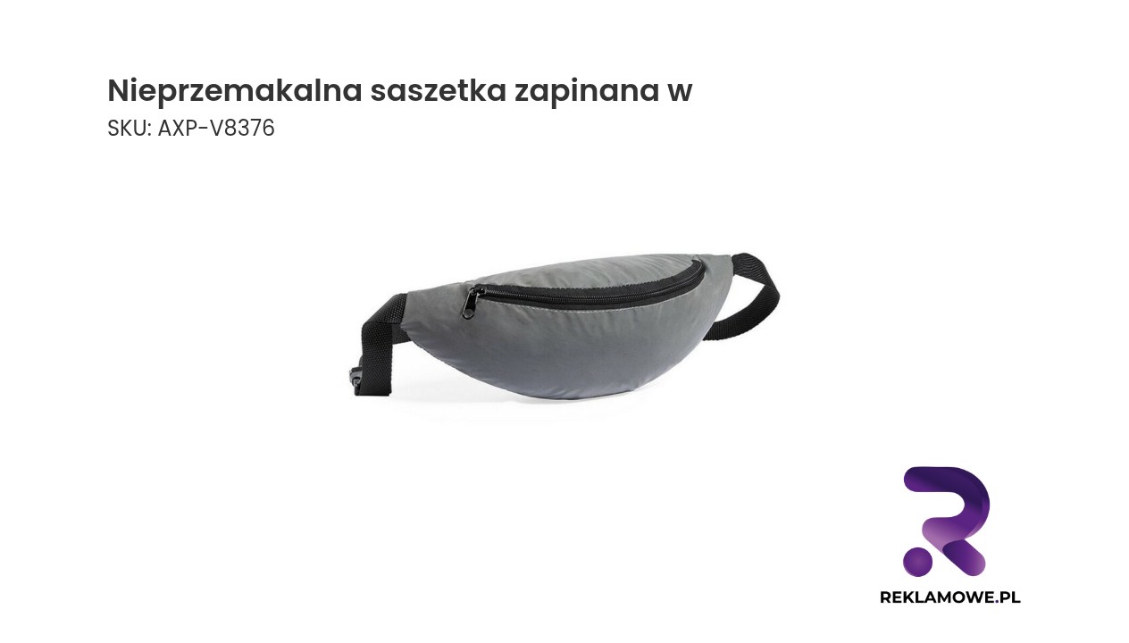 Nieprzemakalna saszetka zapinana w pasie dla bezpiecznego przechowywania przedmiotów podczas aktywności na świeżym powietrzu