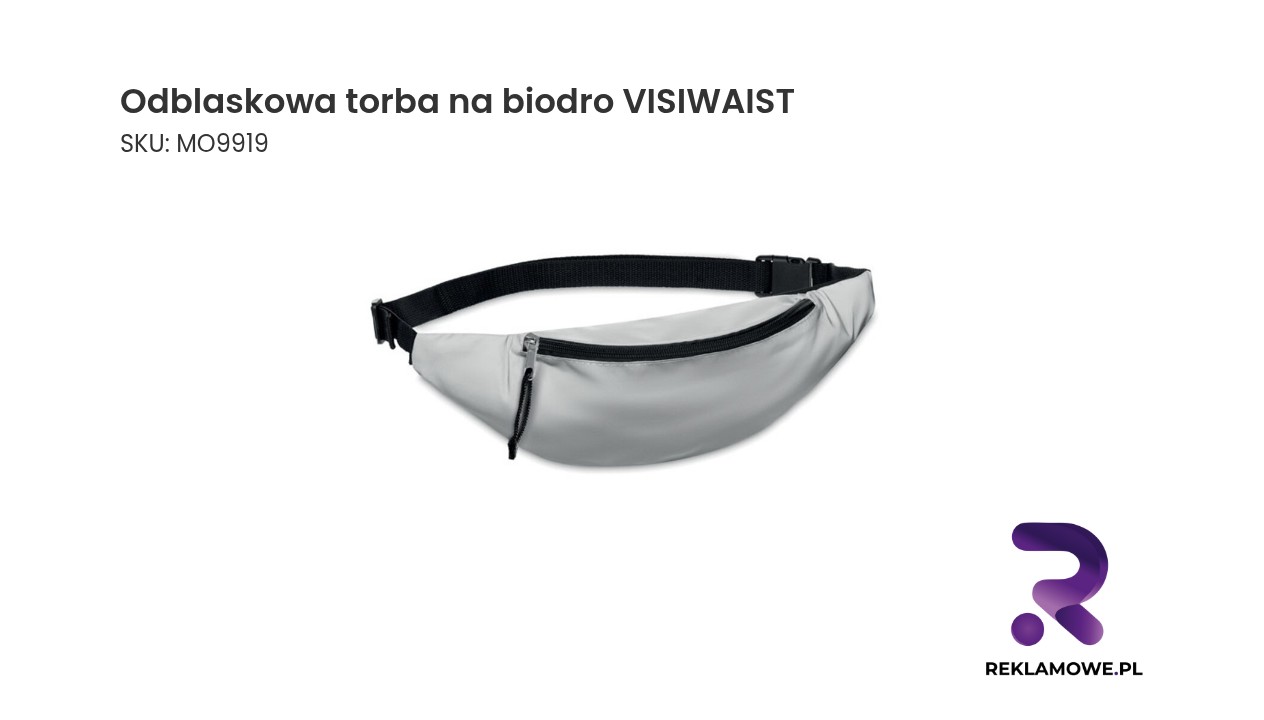 Odblaskowa torba na biodro VISIWAIST Odblaskowa torba na biodro VISIWAIST w użyciu