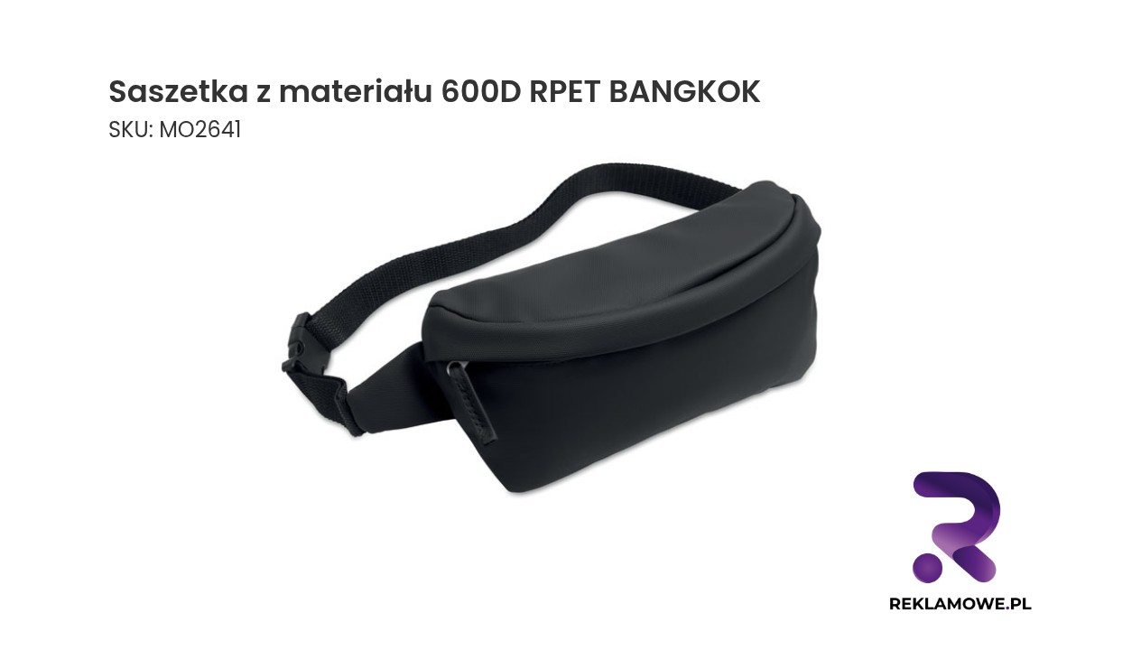Saszetka z materiału 600D RPET BANGKOK – ekologiczna saszetka na drobiazgi